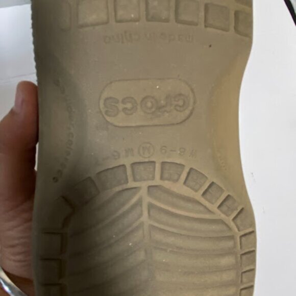 Crocs Classic Khaki Slides Clog Size Women's 8-9 Men's 6-7 - Picture 4 of 9